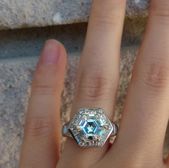 New sterling silver art deco style ring 925 - Picture 5 of 9